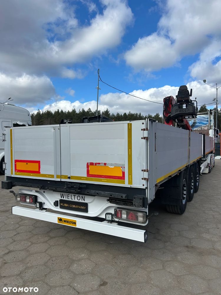 Wielton BURTOWA + HDS DŹWIG FASSI F215AS / BURTA 80 CM WYSOKIE / OŚ PODNOSZONA / OSIE SAF / PODPORY HYDRAULICZNE / IDEALNA DO BUDOWLANKI !! - 39