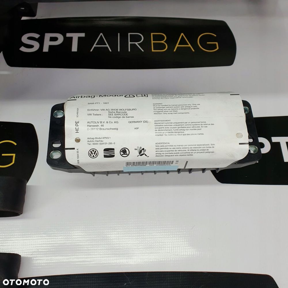 VW SCIROCCO EOS DESKA ROZDZIELCZA KONSOLA KOKPIT PULPIT PODUSZKI AIRBAG AIR BAG PASY KIT SET - 6