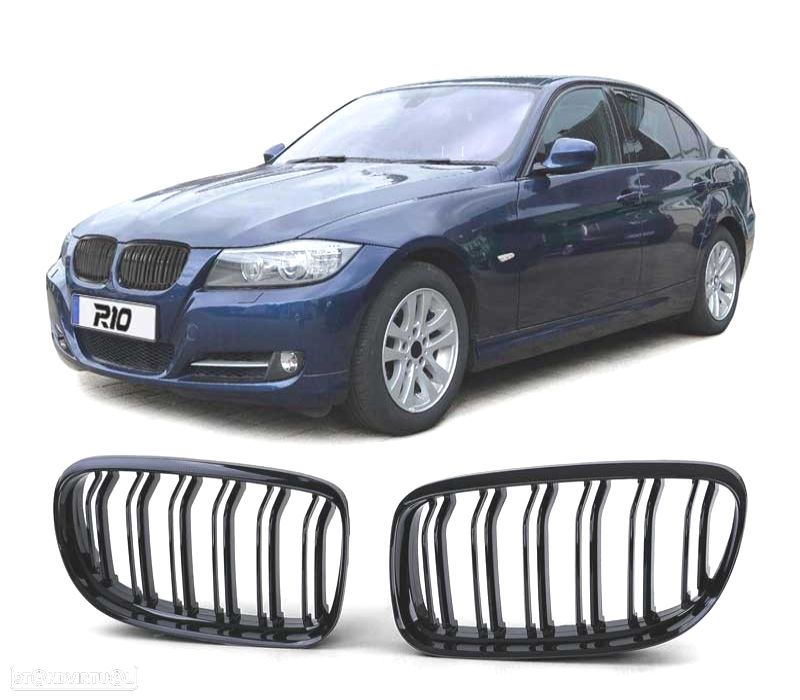GRELHAS BMW E90 LCI 08-12 PRETO BRILHANTE LOOK M3 - 3