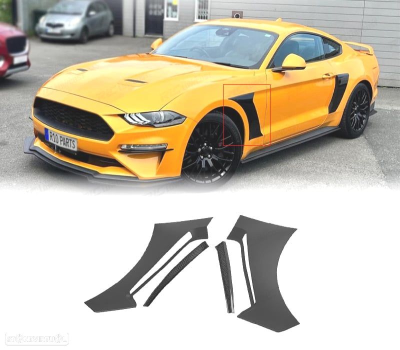 ENTRADAS DE AR LATERAIS FORD MUSTANG 15-20 LOOK GT - 1