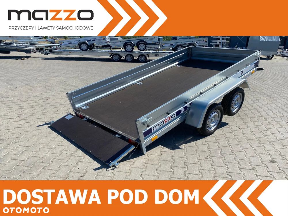 Niewiadów DOSTAWA! Przyczepa wym. 304x150x35, BD7530UT dwuosiowa UCHYLNA! Spawana rama! Wzmocniona tylna burta, sprężyny gazowe! MOCNA - 1