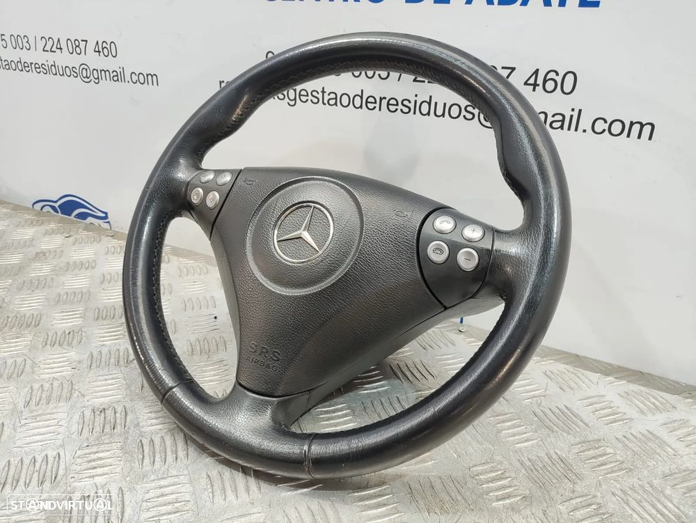 Volante Completo em Pele Multifunções Mercedes Benz SLK R171 A1714600403 - 3