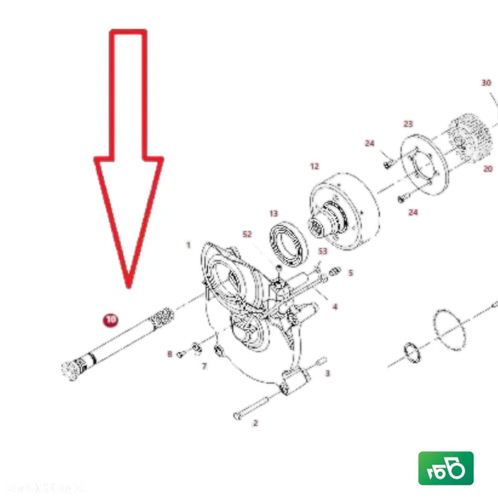 Wałek sprzęgła WOM 835150220350 FENDT 824 VARIO - 6