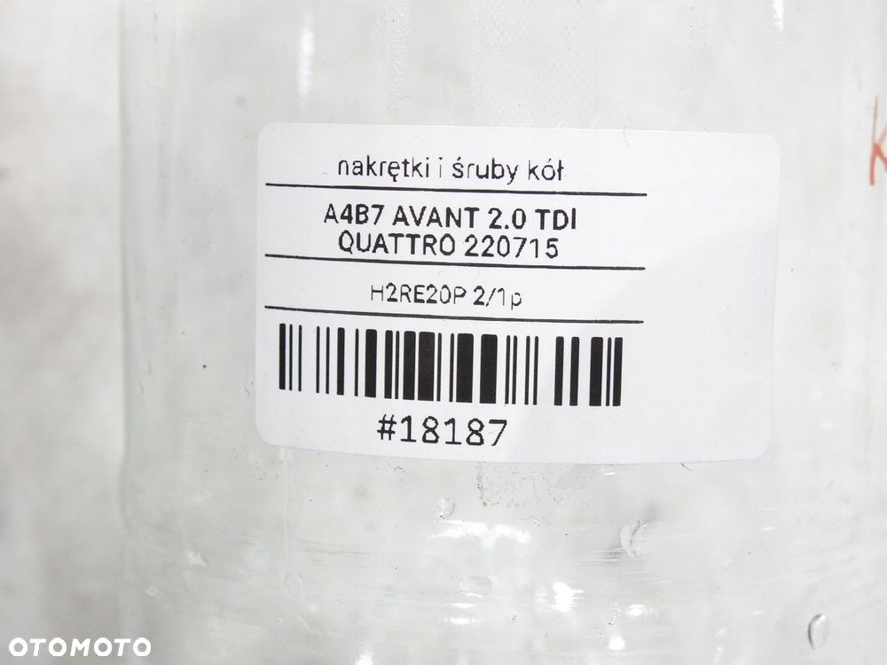 ŚRUBA ŚRUBY FELG AUDI A4 B7 - 9