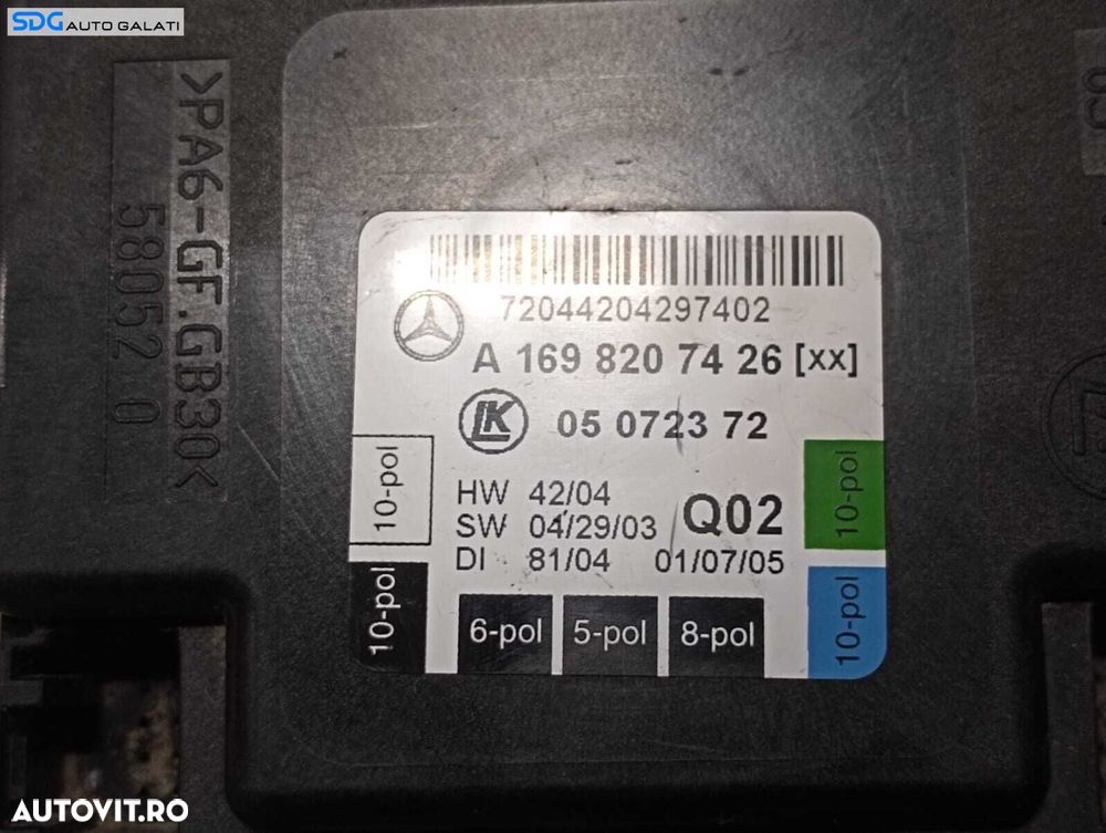 Unitate Modul Calculator Usa Portiera Dreapta Spate Mercedes Clasa B Class W245 2005 - 2012 Cod A1698207426 05072372 [M4349] - 4
