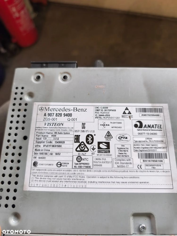 Radio a9078209400 Mercedes-Benz Sprinter w907 910 - 4