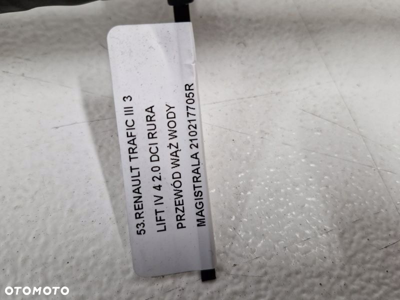 RENAULT TRAFIC III 3 LIFT IV 4 2.0 DCI RURA PRZEWÓD WĄŻ WODY MAGISTRALA - 5