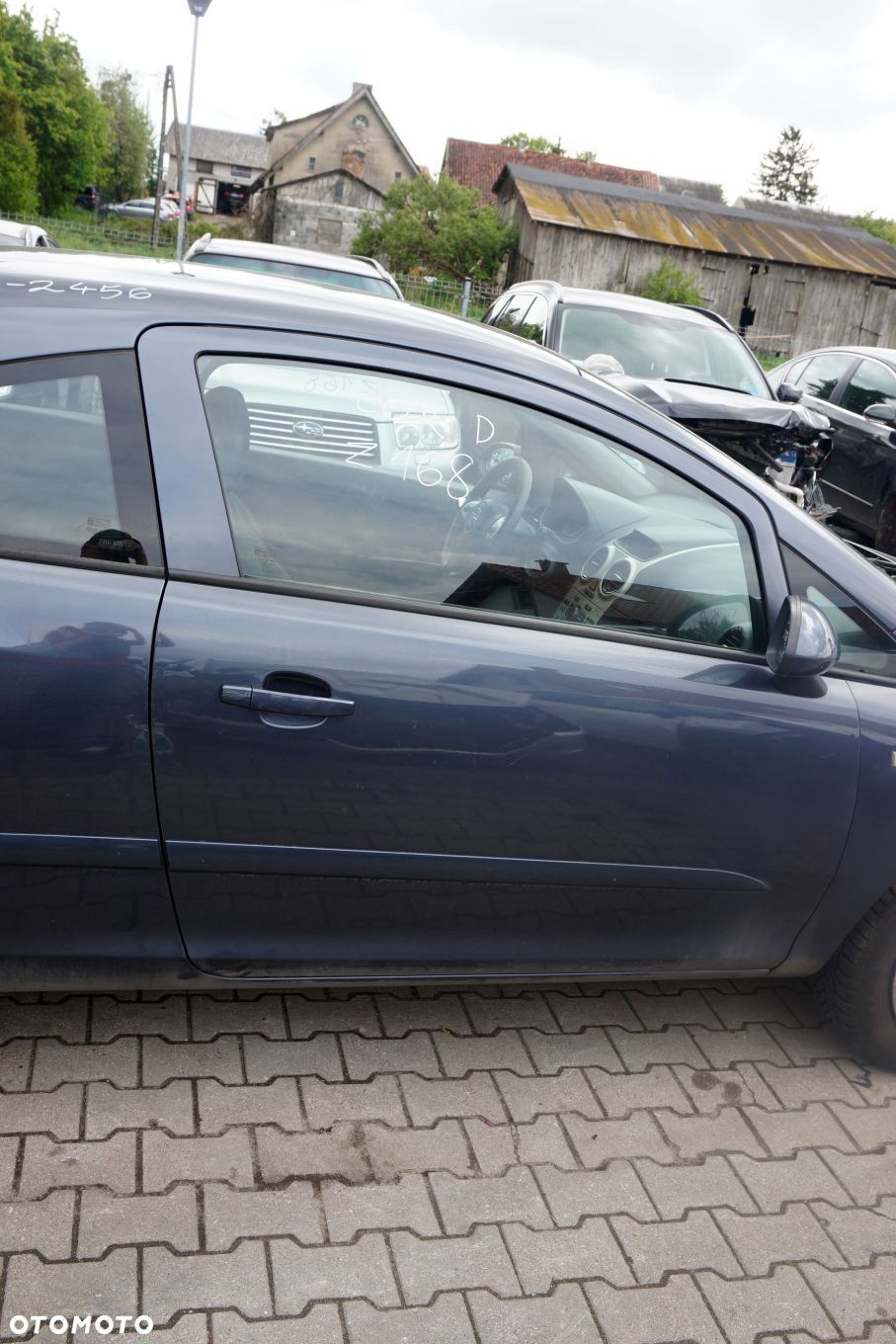 DRZWI PRZEDNIE PRAWE CORSA D IV 3D HB Z168  SZARY OPEL 2006-2011 - 1