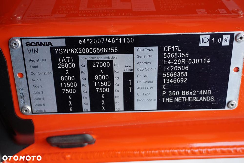 Scania SCANIA / P 360 / E 6 / CHŁODNIA + WINDA / 18 PALET / RETARDER / OŚ SKRĘTNA - 11