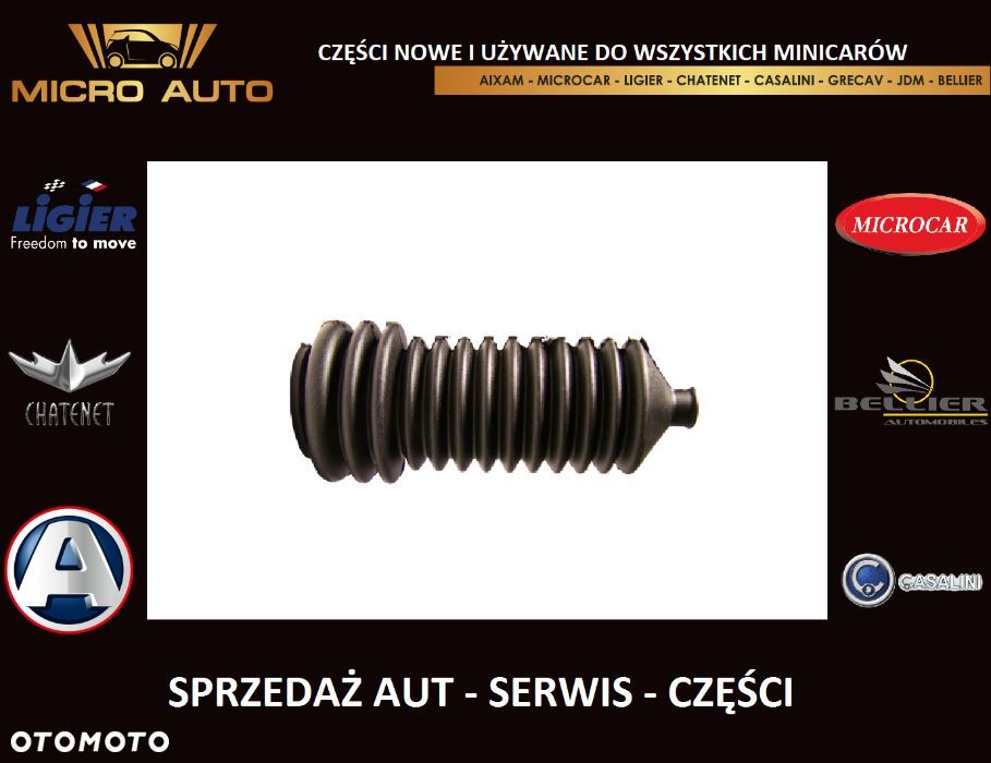 Osłona guma drążka maglownicy Aixam Microcar Ligier Grecav JDM Bellier - 1