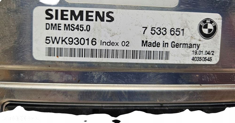 Komputer Sterownik ECU BMW E60 5WK93016 7533651 - 2