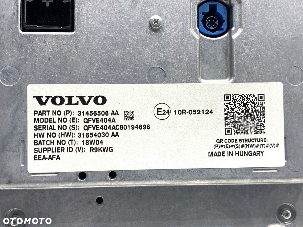 WYŚWIETLACZ  VOLVO V90 II Kombi (235, 236) 2016 - 2022 D3 110 kW [150 KM] olej napędowy 2016 - - 4