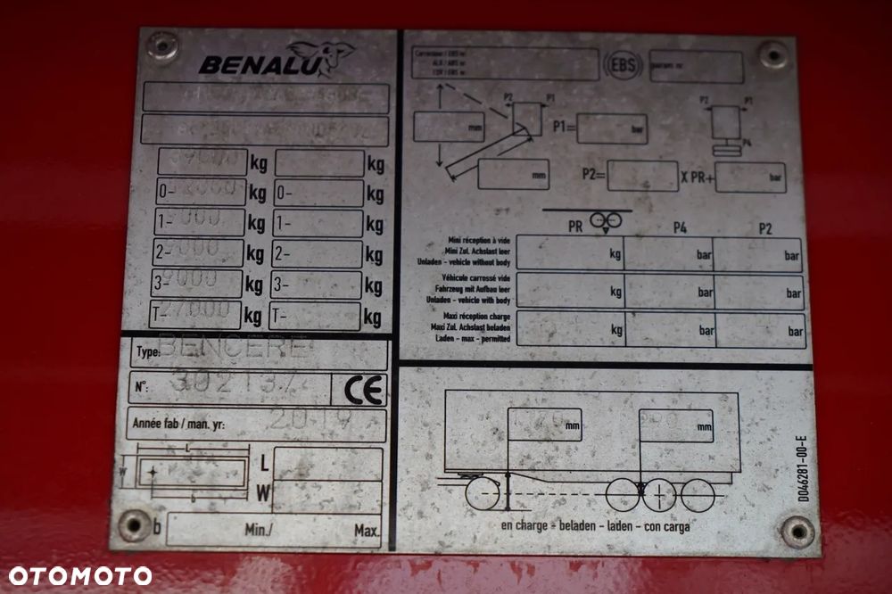 Benalu WYWROTKA 56 m3 / ALUMINIOWA / OŚ PODNOSZONA / SAF / ALUFELGI / - 24