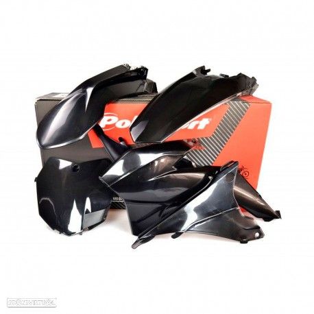 kit plasticos polisport preto ktm exc 125 / 250 / 450 - 1