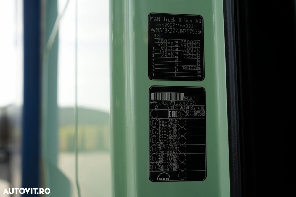 MAN TGX 26.460 / 120 M3 / 6x2 / SOLO /  AXĂ RIDICATĂ / AXĂ DIRECȚIE / - 38