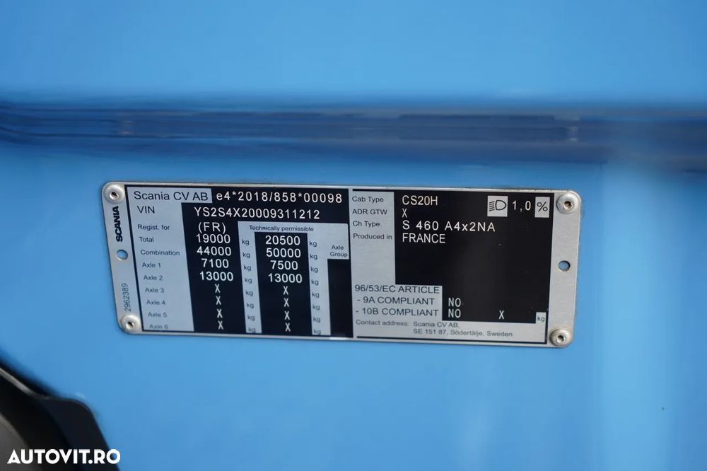 Scania S 460 / RETARDER / I-PARK COOL / ANVELOPE 100% - 39