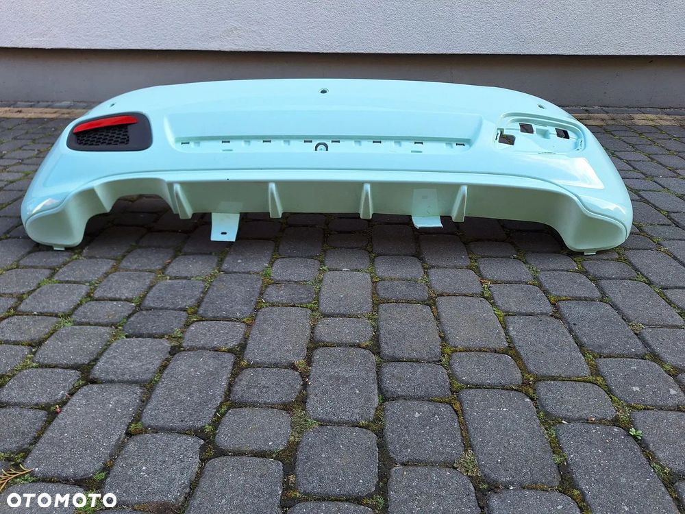 FIAT 500S 500 S SPORT 13-17 B.ŁADNY! CAŁY-NIE KLEJONY! ZDERZAK TYŁ TYLNY BEZ KRATKI KOLOR MIĘTOWY ORYG FIAT 735565271 WY - 2