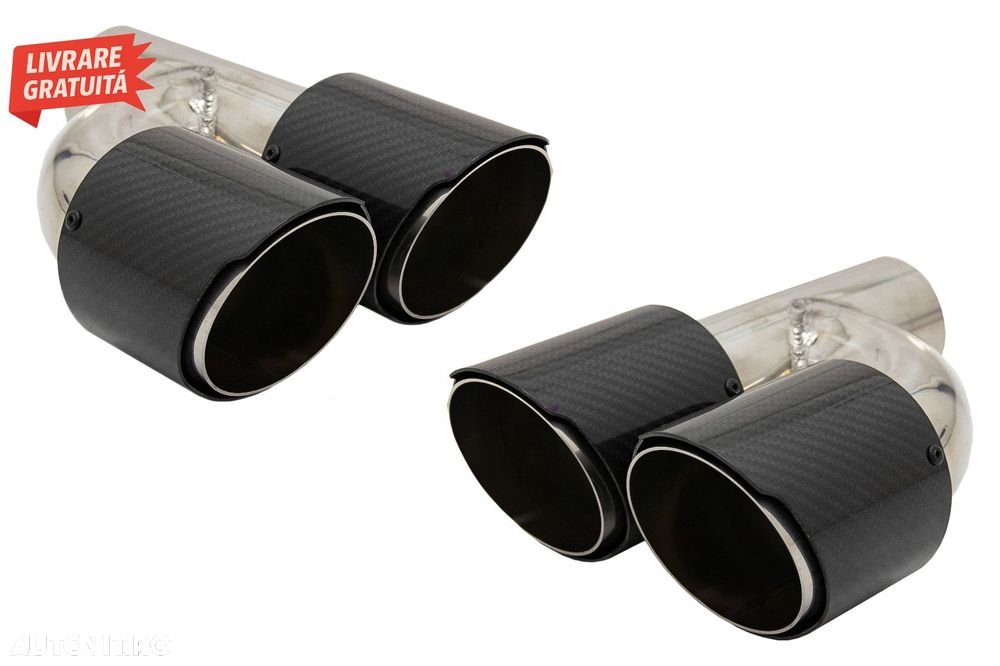 Tobe Ornamente Sistem de evacuare Carbon Fiber Finisaj Lucios 6.3cm- livrare gratuita - 1