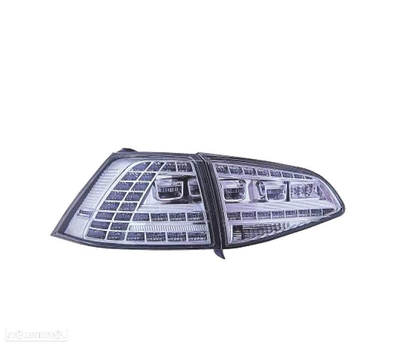 FAROLINS TRASEIROS LED CROMO VOLKSWAGEN VW GOLF 7 LIMOUSINE 12-17 - 1