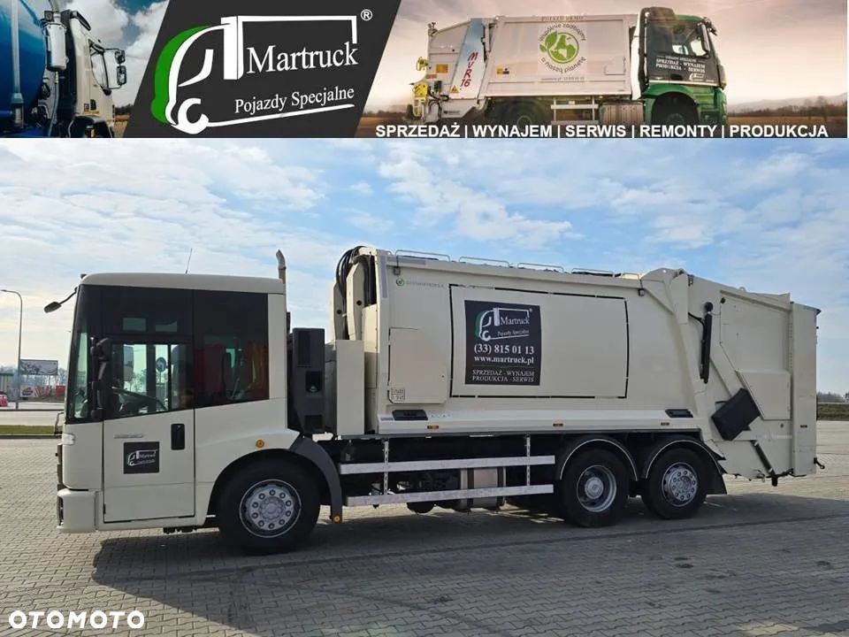Mercedes-Benz Econic 6x2 śmieciarka 2 komorowa z zasypem 110L-1100L, sprzedaż, wynajem, gwarancja, serwis