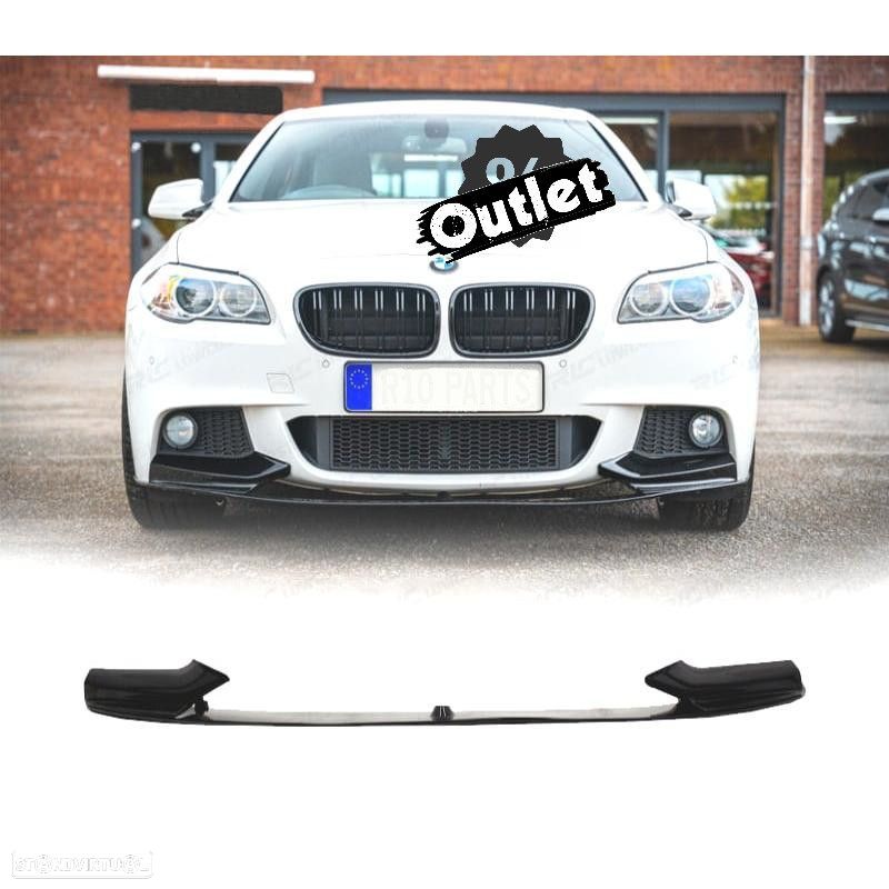 R022015C2 SPOILER LIP FRONTAL BMW F10 F11 10- LOOK M PERFORMANCE PRETO BRILHANTE - 1
