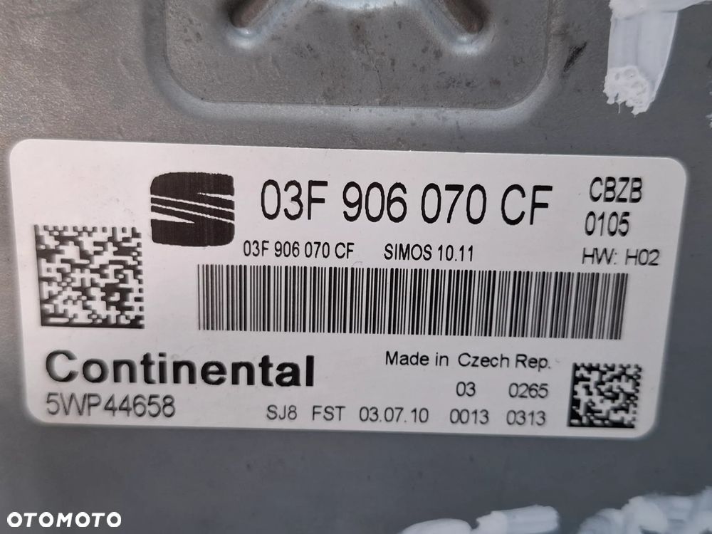 Komputer sterownik silnika Seat Leon 1,2TSI nr 03F906070CF i nr 5WP44658 - 2