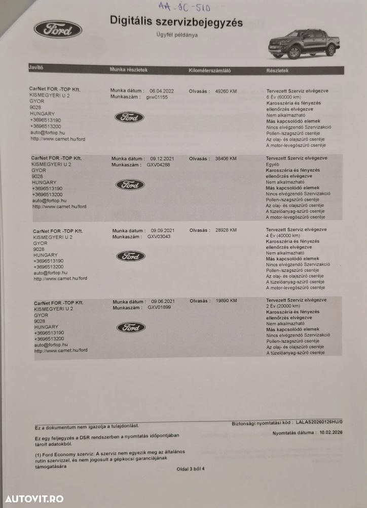 Ford Ranger 2.0 EcoBlue 213 CP 4x4 Cabina Dubla Wildtrack Aut. - 29