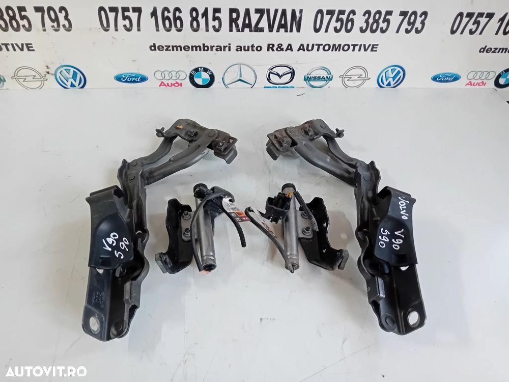 Set Balamale Capota Cu Capse Pirotehnice Volvo V90 S90 An 2016-2020 Originale OEM - 2
