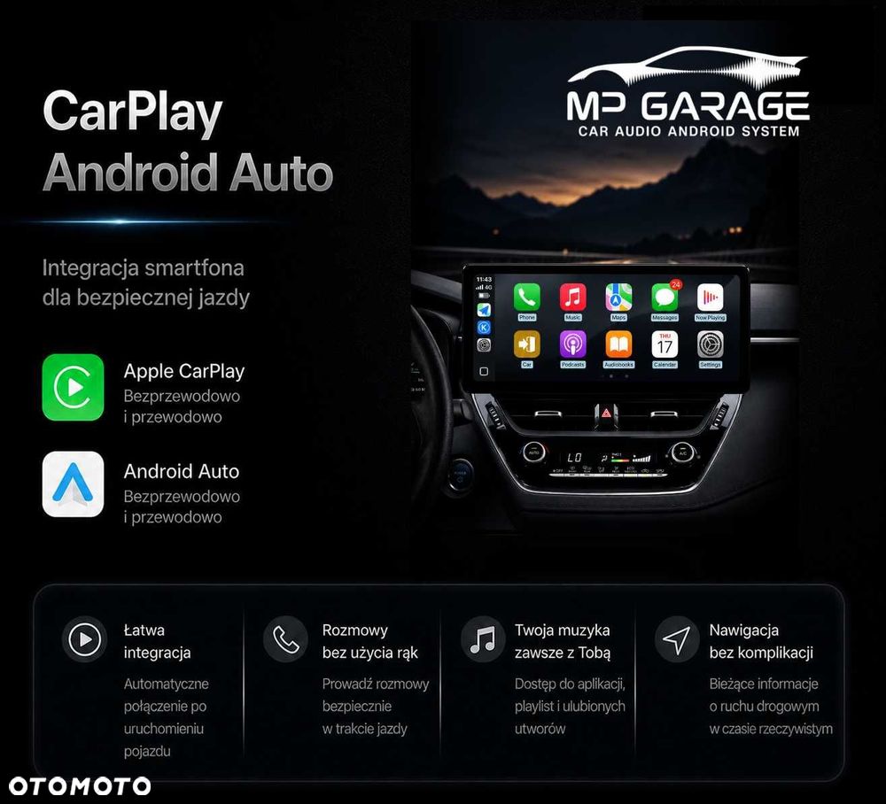 Radio Nawigacja Toyota RAV4 2018_2024 Android CarPlay AndroidAuto 12.3" 4G Montaż Gw.PL - 4