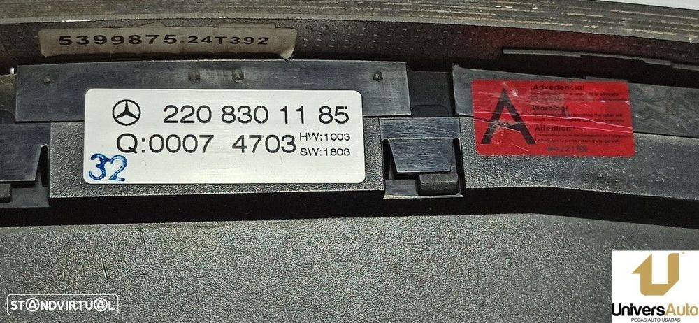 COMANDO CLIMATIZADOR MERCEDES CLASE S (W220) BERLINA 400 CDI (220.028) - 2