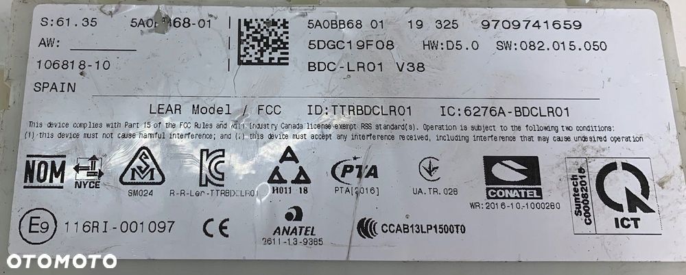 BMW X1 F48 MODUŁ KOMFORTU BDC FEM 5A0BB68 - 3