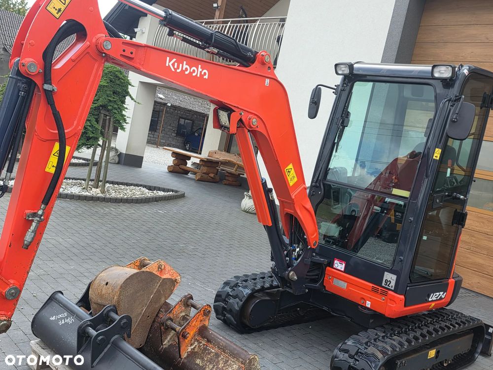 Kubota U 27 - 4 mini koparka Kubota sprowadzona 5 łyżek szybkozłącze piękna w oryginale 1 właściciel najdłuższe ramie long - 12