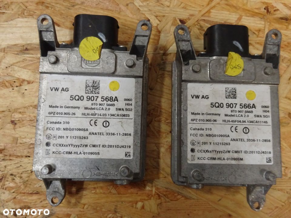 Asystent zmiany pasa radar modul 5Q0907568A 5Q907566A  komplet  Audi a3 golf 7