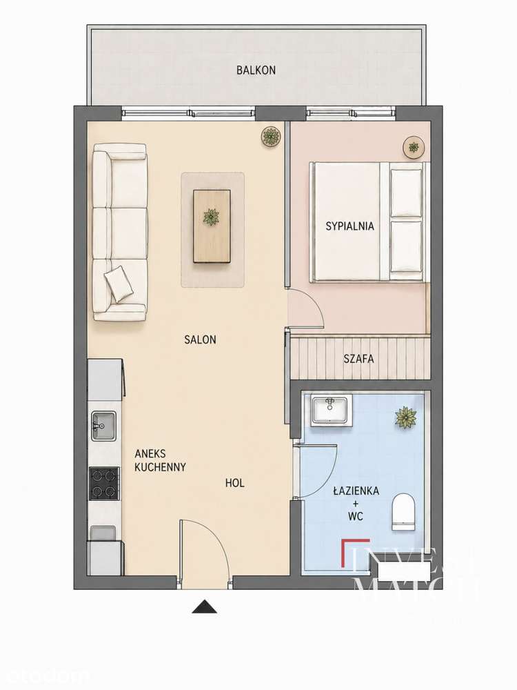 Apartamentowiec / Garaż / 2 Pokoje / Metro !