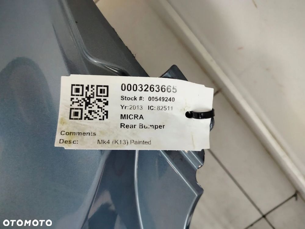 NISSAN MICRA K13 LIFT 2013R- ZDERZAK TYŁ TYLNY - 14