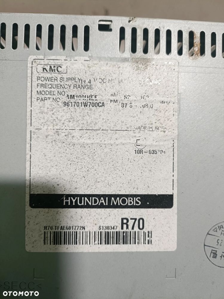 KIA RIO III 11-17 r. radioodtwarzacz radioodbiornik radio 10R03570 * - 3