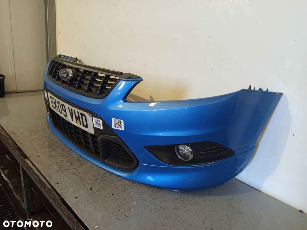 + ZDERZAK PRZÓD PRZEDNI FORD FOCUS MK.2 2 II LIFT FL ST RS BŁĘKITNY MORSKI HALOGENY - 2