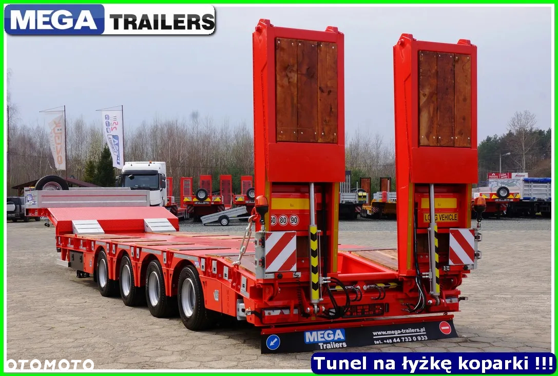 Mega Nisko podłoga 4 osie,  dł. 9,50 m, TUNEL na RAMIĘ KOPARKI !!! - 12