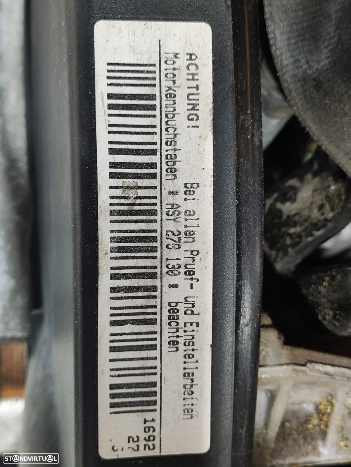 Motor Completo Volkswagen 1.9 SDI 64cv 8v ASY - 8