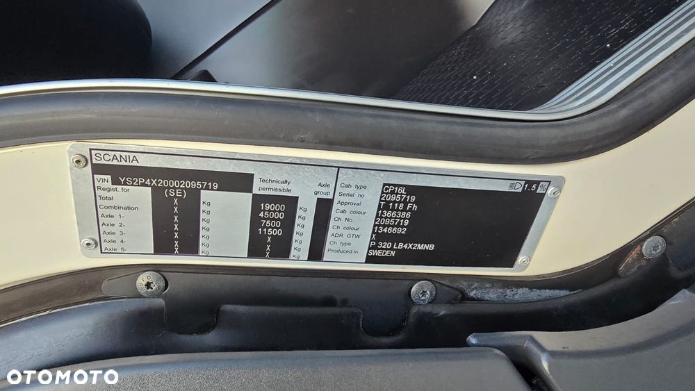 Scania P320 Euro 6 21 palet kontener super stan niski przebieg! kurierka rama do zabudowy laweta - 17