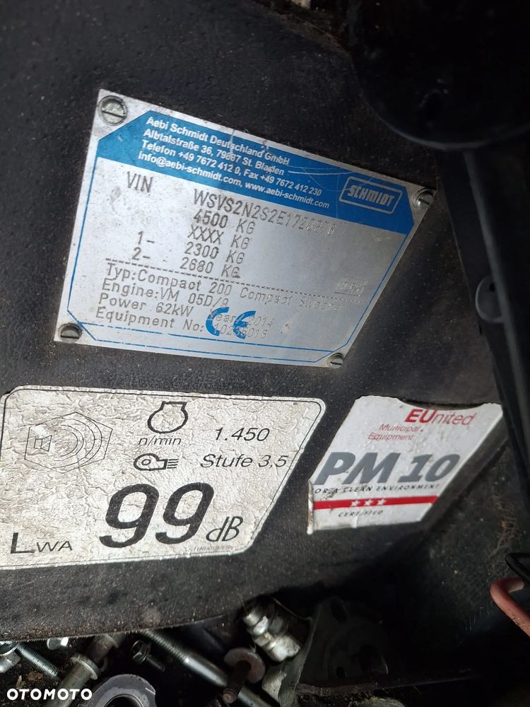 Zamiatarka Schmidt Swingo Compact Zawieszenie Oś Skrętna Silnik Hydrauliczny Turbina Wirnik Zabudowa Części - 7