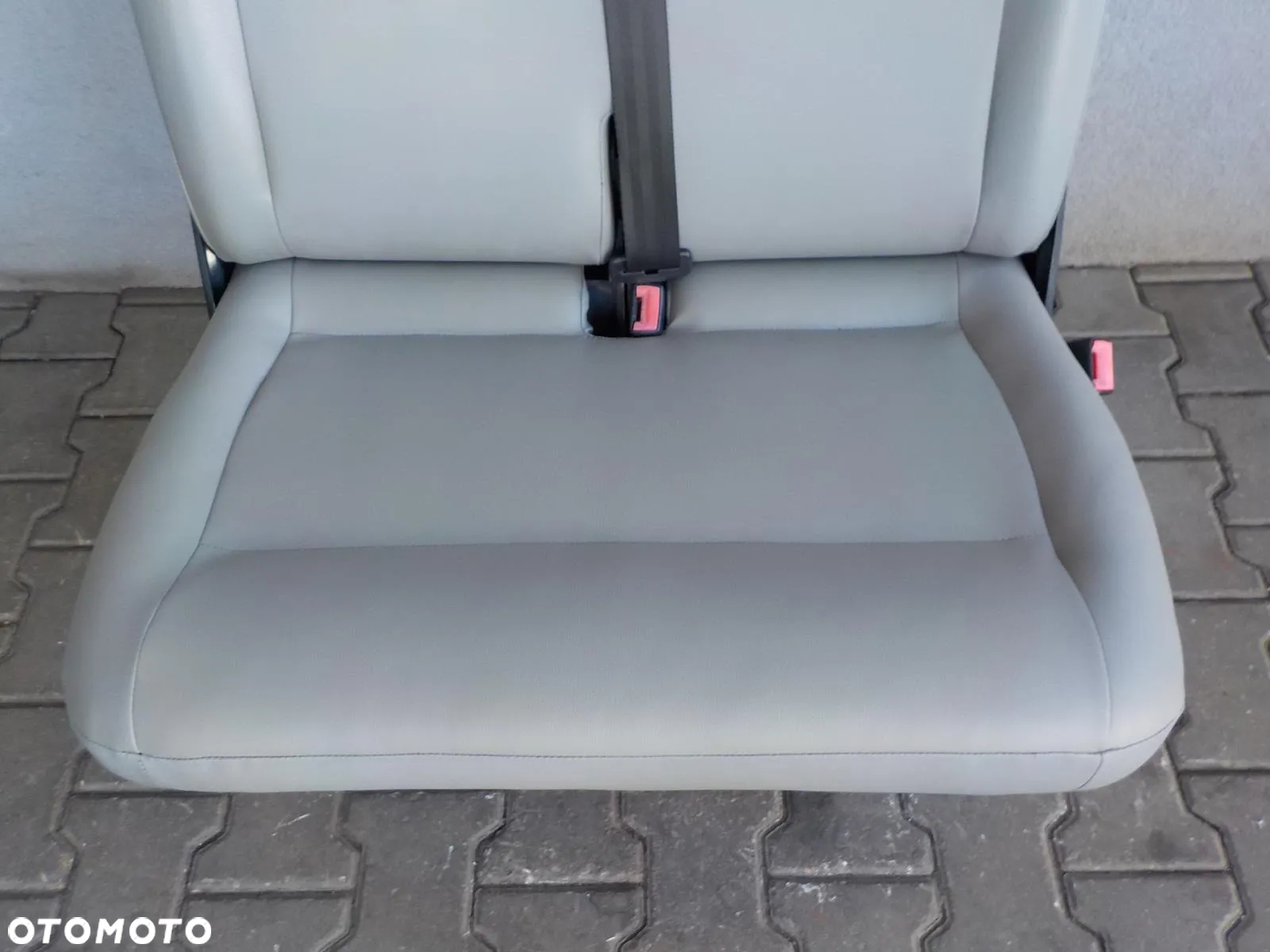 VW T5 FOTEL PODWÓJNY PASAŻERA PRZÓD DWÓJKA DERMA SKAJ - 3