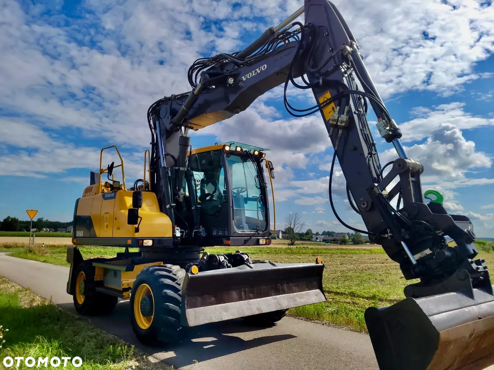 Volvo EW 160 D  Koparka Kołowa, Rototilt Rotator, 4 ŁYZKI Pług, Podpory - 13