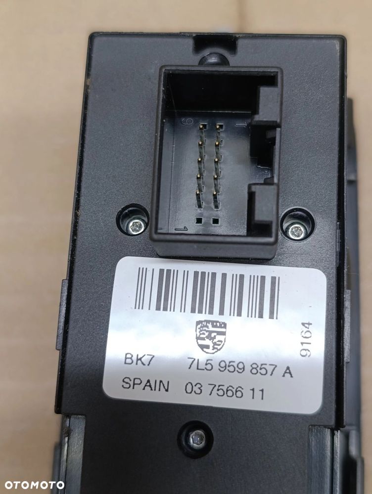 Cayenne I panel przełacznik podnoszenia szyb przedni lewy Europa lift Porsche 7L5 959 857 A - 2