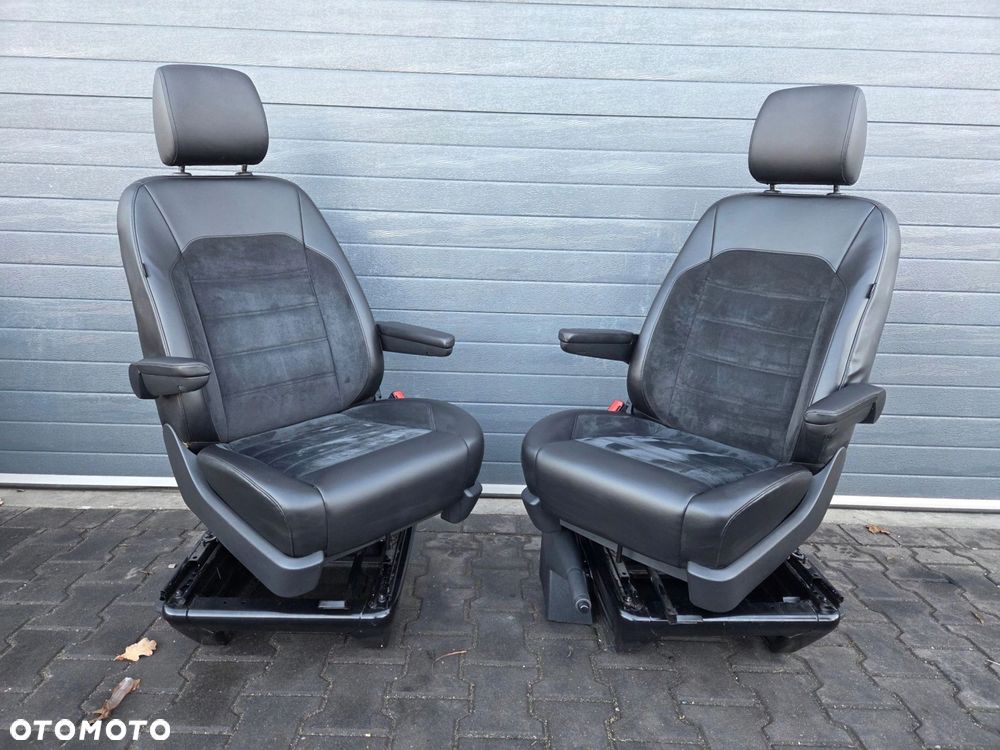 VW T6 CALIFORNIA MULTIVAN HIGHLINE fotel obrotowy przód skóra alcantara - 1