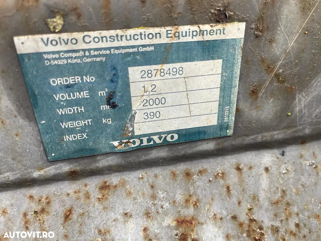 Cupa incarcator frontal Volvo 2 metri latime - 7