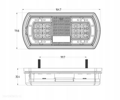komplet tylnych świateł led neon 3 funkcje 12/24v - 2