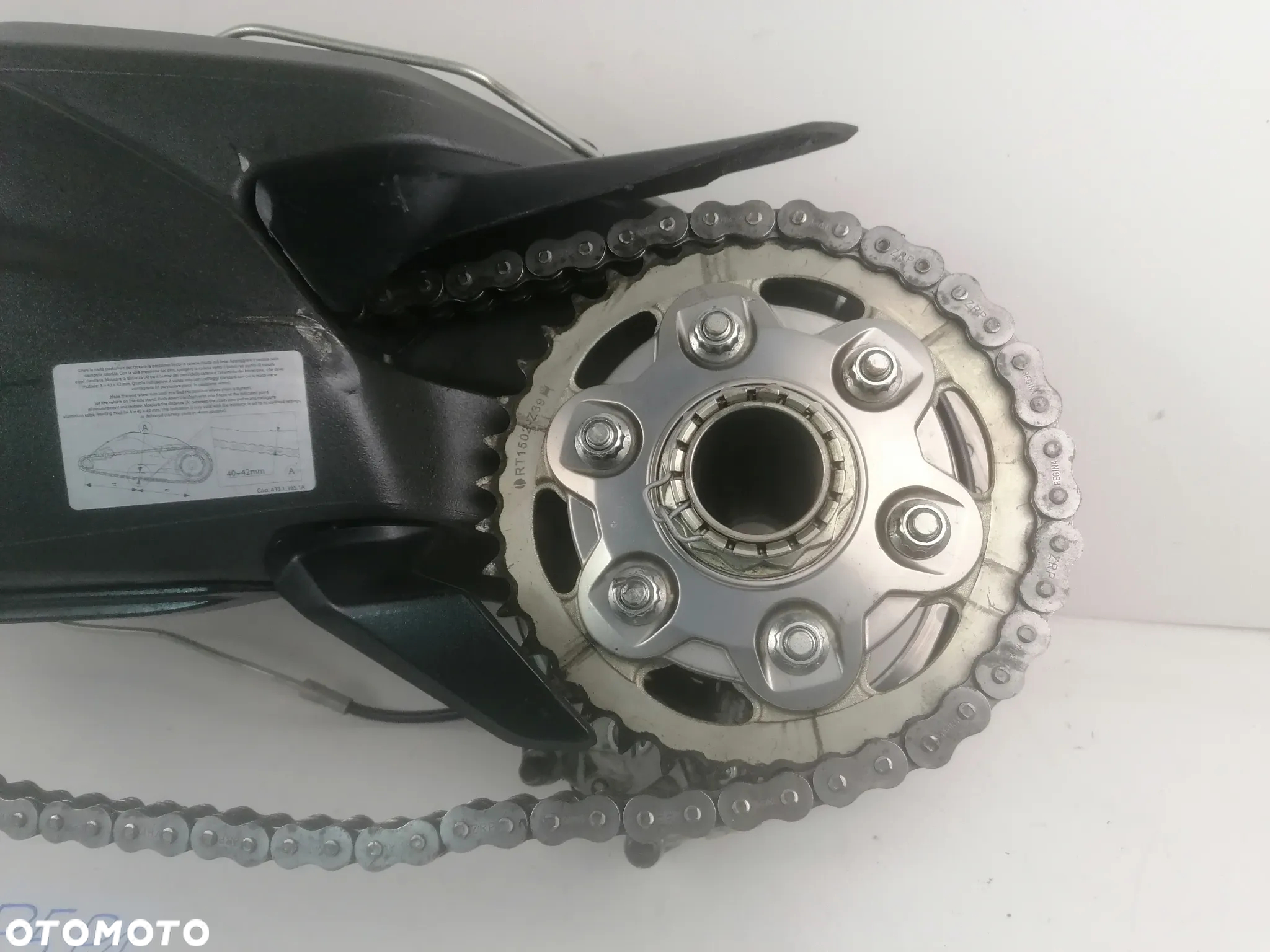 Ducati Panigale 1199 1299 wahacz tył zębatka tarcza zacisk przewody - 6