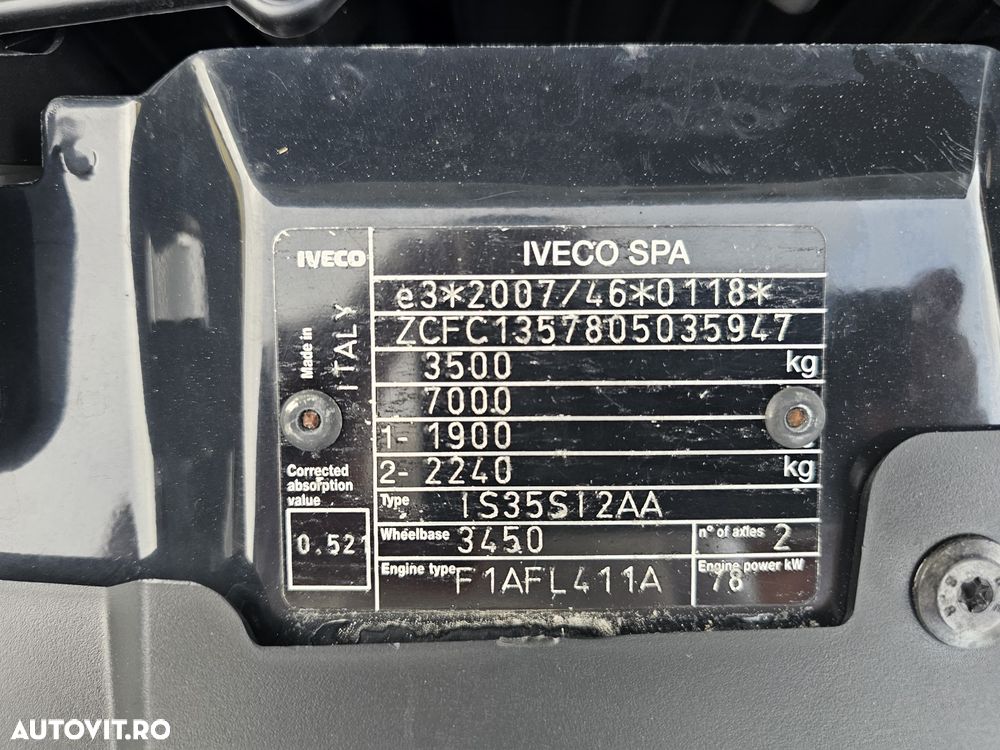 Iveco Daily 2.3 Diesel - 7 locuri + bena/platforma + macara - 26