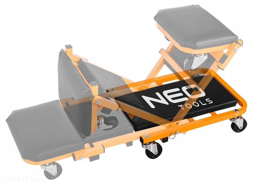 NEO TOOLS LEŻANKA WARSZTATOWA SKŁADANA TABORET SIEDZISKO 2w1 WÓZEK 11-601-1 - 6